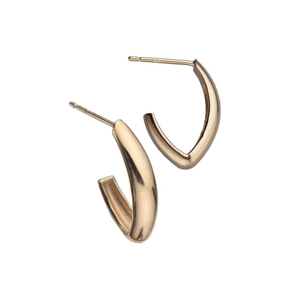 Jennifer Zeuner Bo 3/4" Hoops 18k yellow gold plated silver