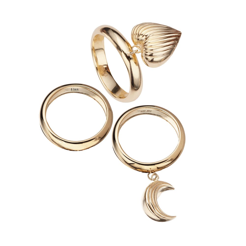 Jennifer Zeuner Carina Ring Set Gold Vermeil / 4