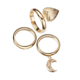 Jennifer Zeuner Carina Ring Set Gold Vermeil / 4