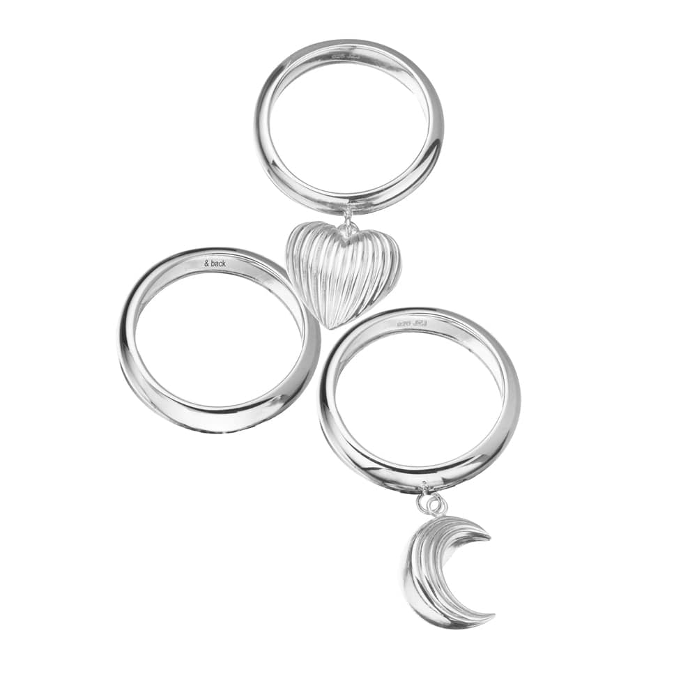 Jennifer Zeuner Carina Ring Set Sterling silver / 4