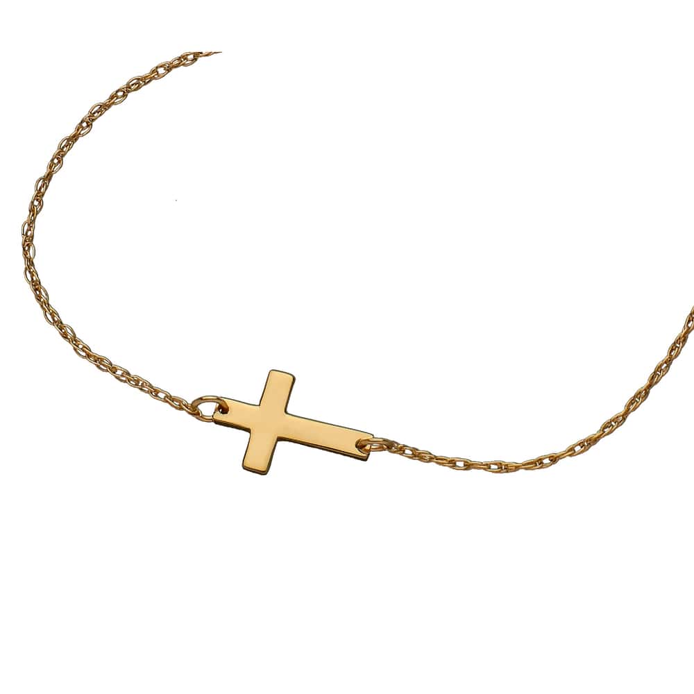 Jennifer Zeuner Jewelry Theresa Cross Pendant Necklace - One  NEW JENNIFER ZEUNER women\'s theresa cross necklace in gold display picture 1