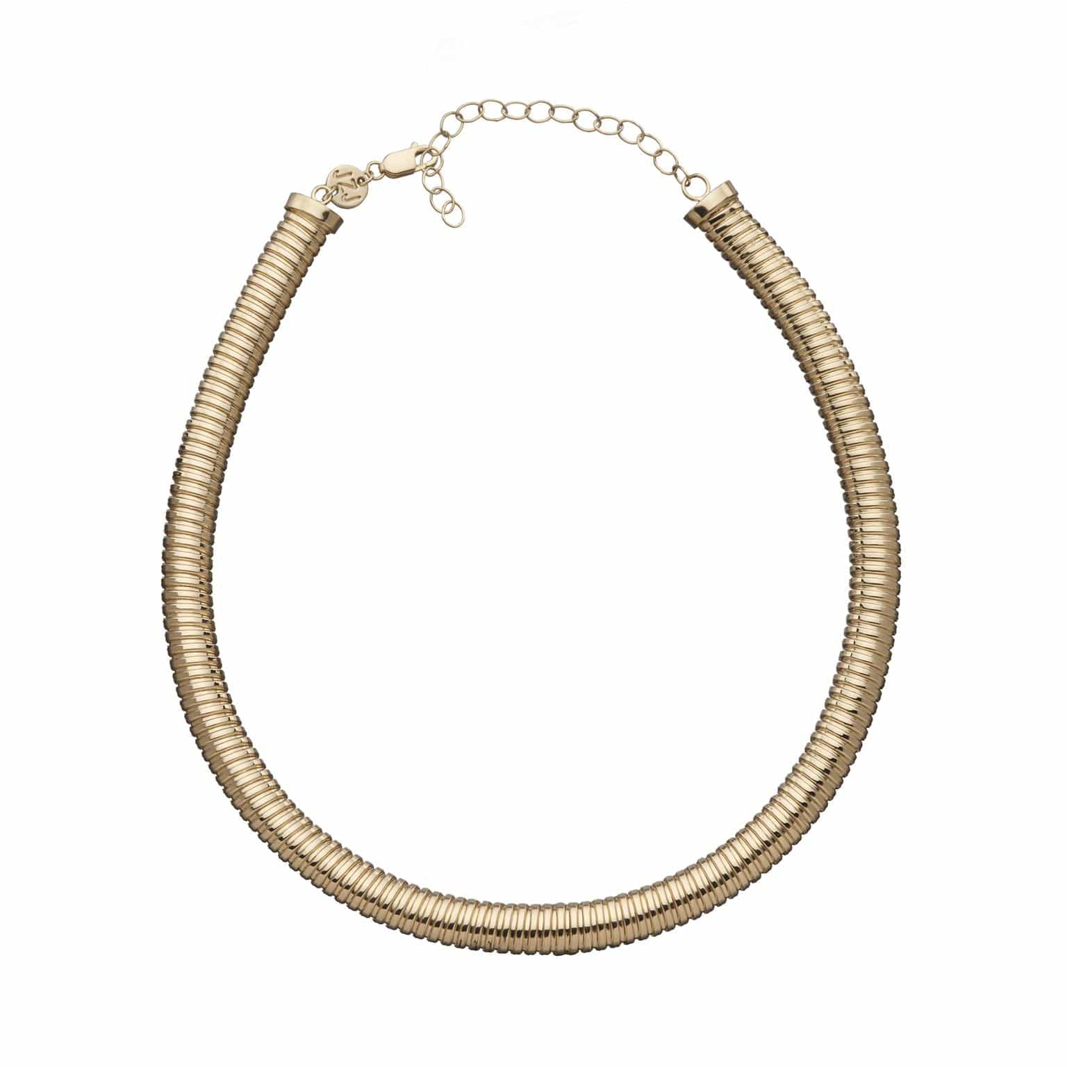 Jennifer Zeuner Jewelry Beverly Choker 18k yellow gold plated silver