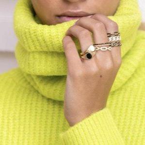 Jennifer Zeuner Jewelry Carmine Enamel Ring