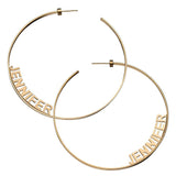 Jennifer Zeuner Jewelry Ciara 3" Hoops