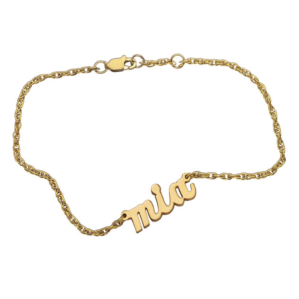 Jennifer Zeuner Jewelry Cursive Nameplate Anklet