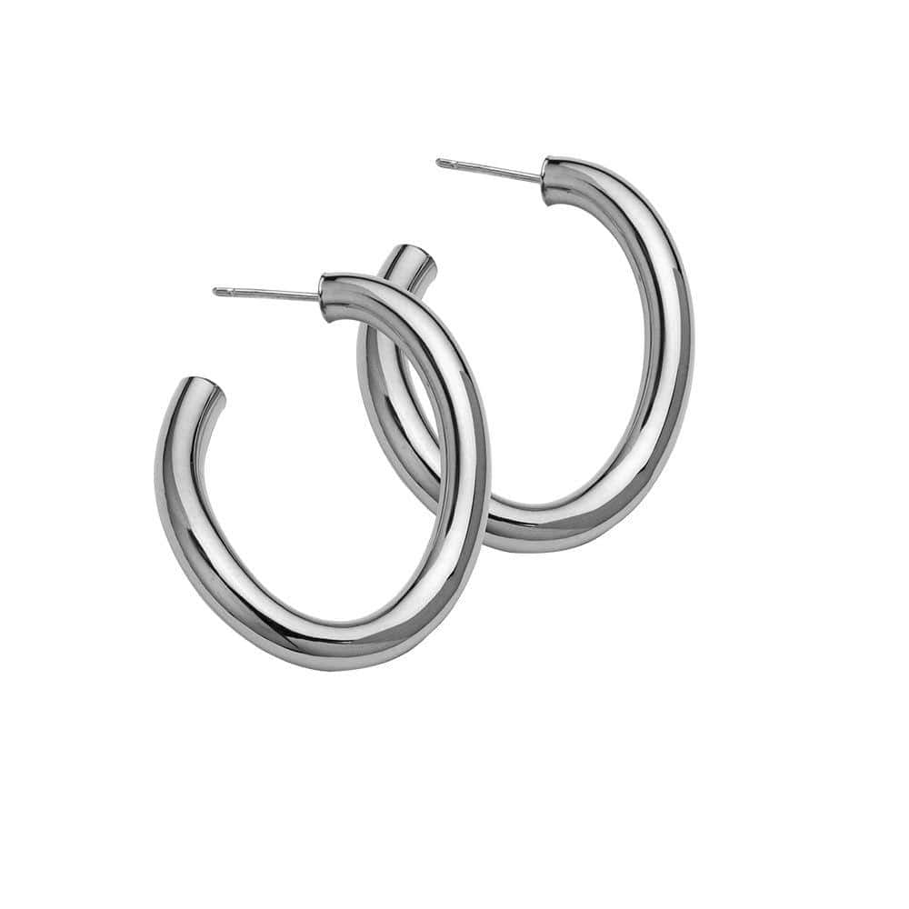 Jennifer Zeuner Jewelry Edna 1.75" Hoops sterling silver