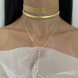 Jennifer Zeuner Jewelry Gal 1/2" Mesh Choker Gold Vermeil