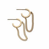 Jennifer Zeuner Jewelry Giada 1" Earrings 18k yellow gold plated silver