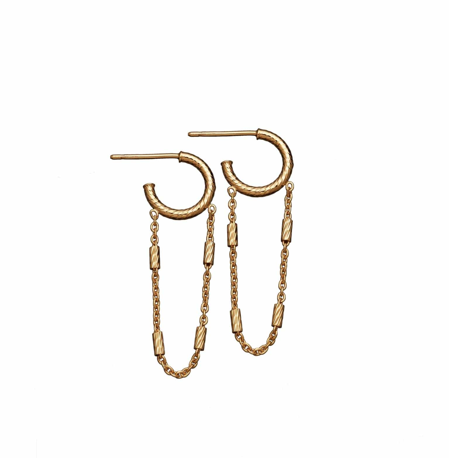 Jennifer Zeuner Jewelry Helmut Earrings 18k yellow gold plated silver