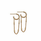 Jennifer Zeuner Jewelry Helmut Earrings 18k yellow gold plated silver