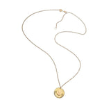 Jennifer Zeuner Jewelry Iris Rudy Engraved Initial Necklace gold vermeil