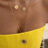 Jennifer Zeuner Jewelry Iris Rudy Engraved Reversible Necklace