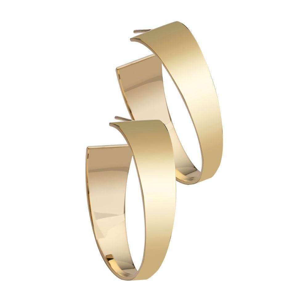 Jennifer Zeuner Jewelry Kayden 1.5" Earrings 18k yellow gold plated silver