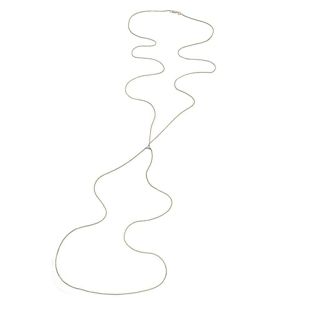 Jennifer Zeuner Jewelry Linza Body Chain gold vermeil
