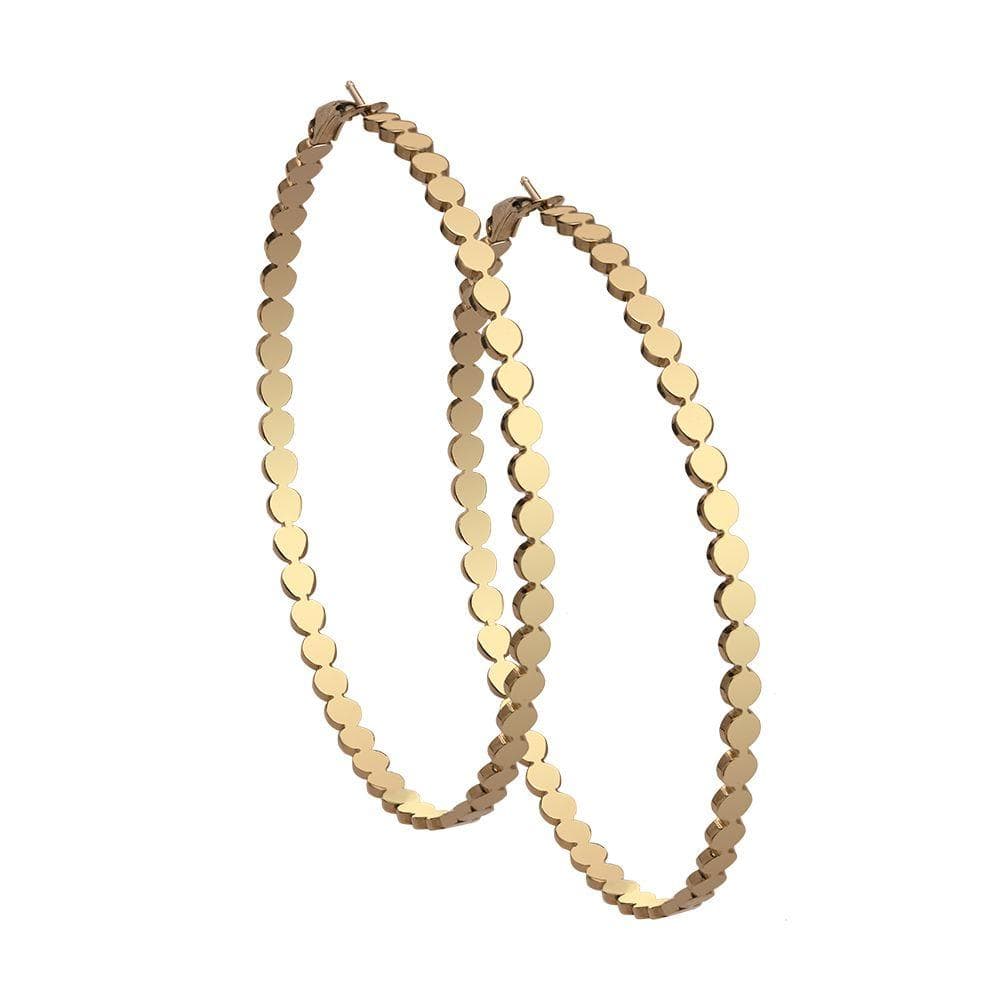 Jennifer Zeuner Jewelry Mattie 3" Earrings 18k yellow gold plated silver