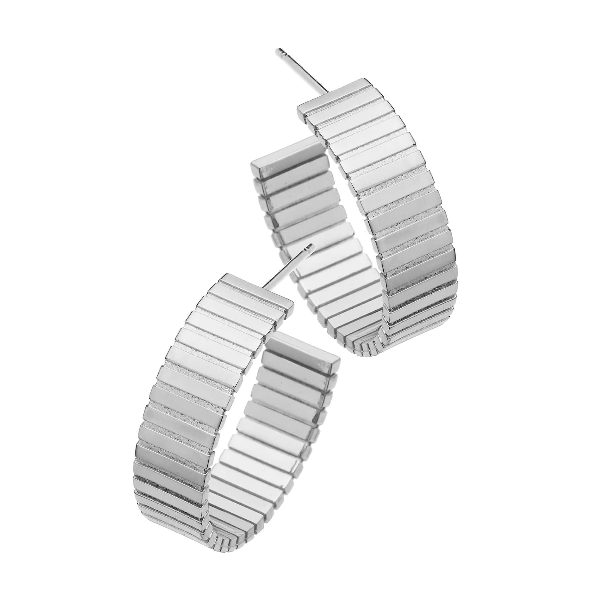 Jennifer Zeuner Jewelry Odessa 3/4" Hoops sterling silver