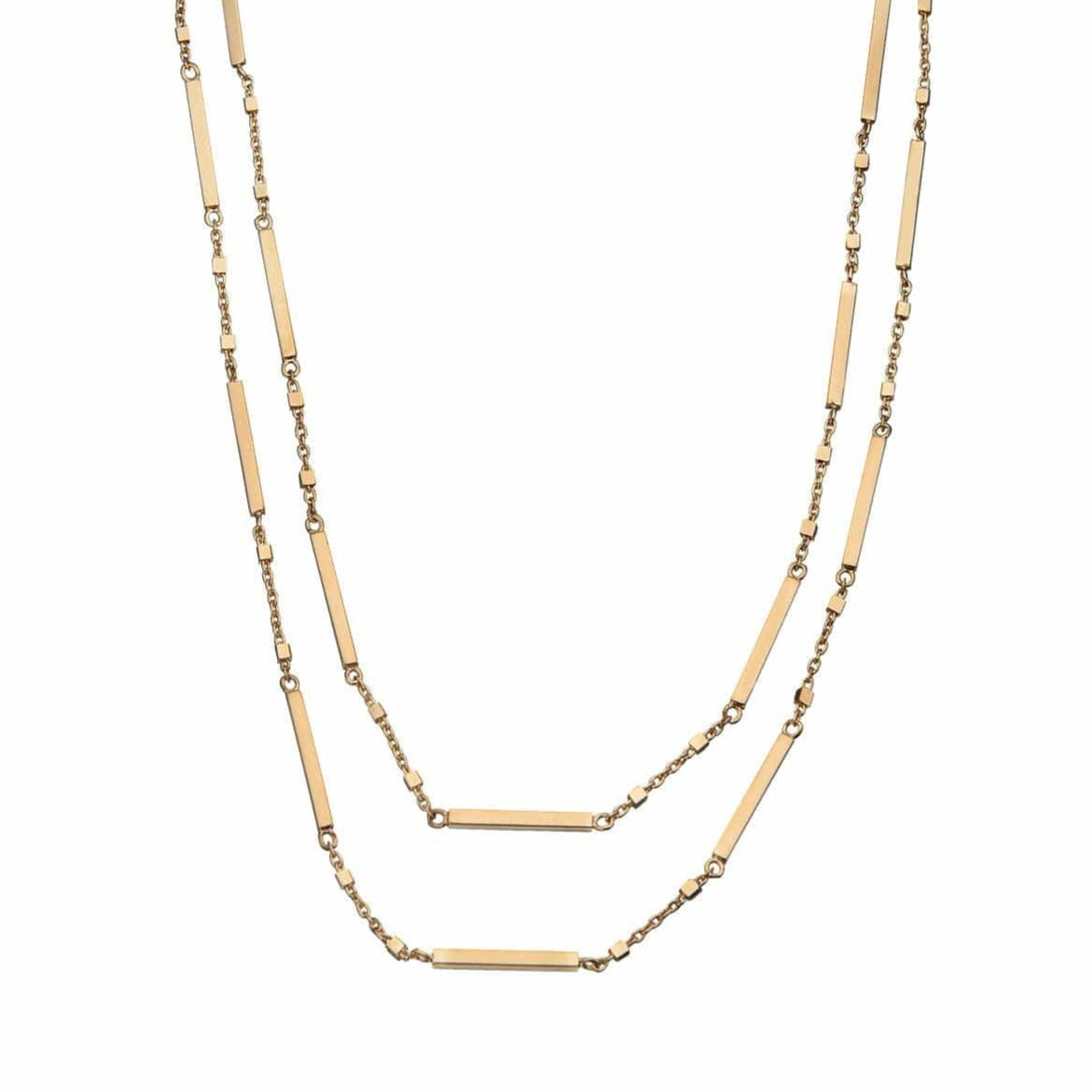 Jennifer Zeuner Jewelry Patti Double Necklace gold vermeil