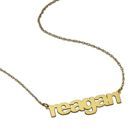 Jennifer Zeuner Jewelry Reagan Nameplate Necklace
