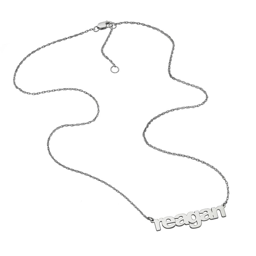 Jennifer Zeuner Jewelry Reagan Nameplate Necklace