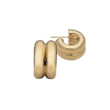 Jennifer Zeuner Jewelry Rosie 3/4" Hoops 18k yellow gold plated silver