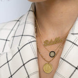 Jennifer Zeuner Jewelry Serafina Cursive Nameplate Necklace