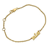 Jennifer Zeuner Jewelry Serafina Mini Cursive Nameplate Bracelet