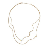 Jennifer Zeuner Jewelry Star Double Necklace stainless steel plated yellow gold
