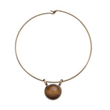 Jennifer Zeuner Adonis Charm 18K Gold Plated Brass / Tiger's Eye Sphere