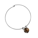 Jennifer Zeuner Adonis Charm 18k yellow gold plated silver / Tiger's Eye Sphere