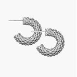 Jennifer Zeuner Jewelry Aisha 1" Hoops sterling silver