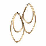 Jennifer Zeuner Jewelry Alexa 1.5" Hoops 18k yellow gold plated silver