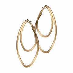 Jennifer Zeuner Jewelry Alexa 1.5" Hoops 18k yellow gold plated silver