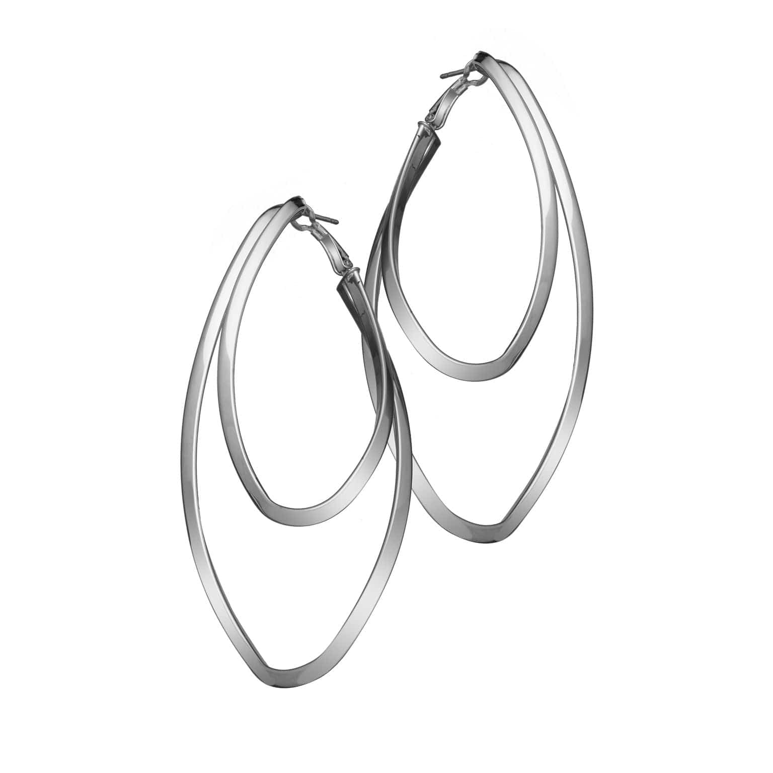 Jennifer Zeuner Jewelry Alexa 1.5" Hoops sterling silver