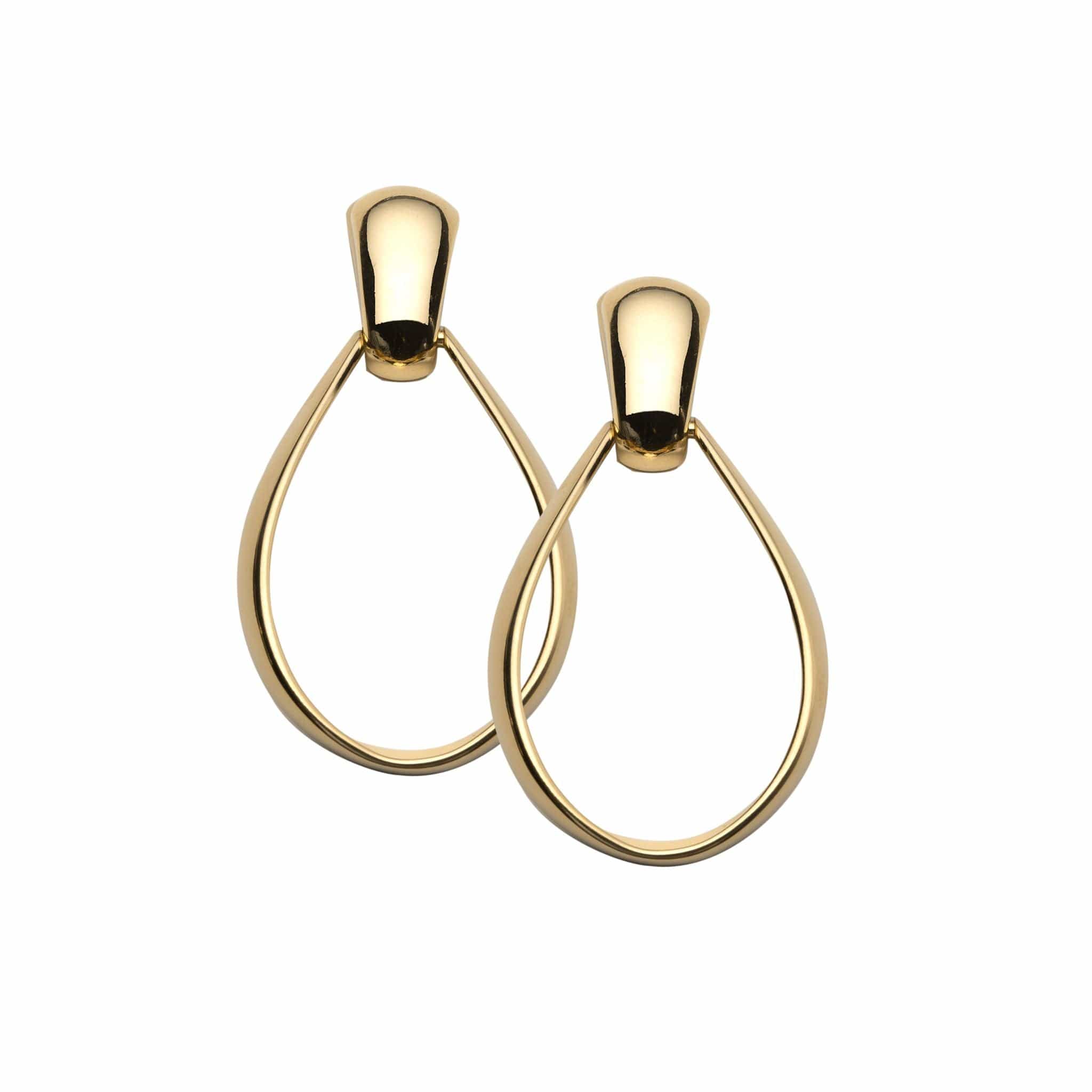 Jennifer Zeuner Jewelry Alicia Earrings 18k yellow gold plated silver