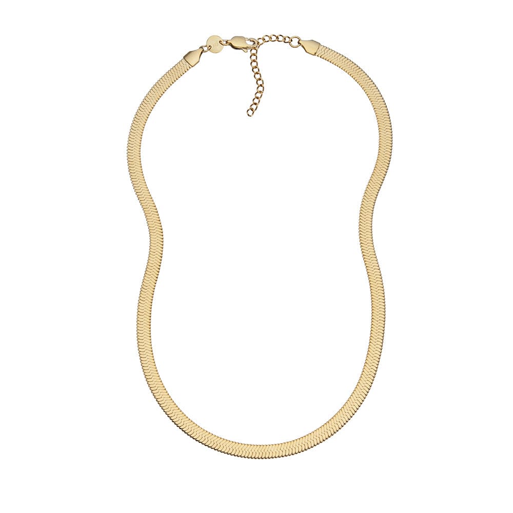 Jennifer Zeuner Allie Necklace Stainless steel 14k yellow Hamilton IP Gold