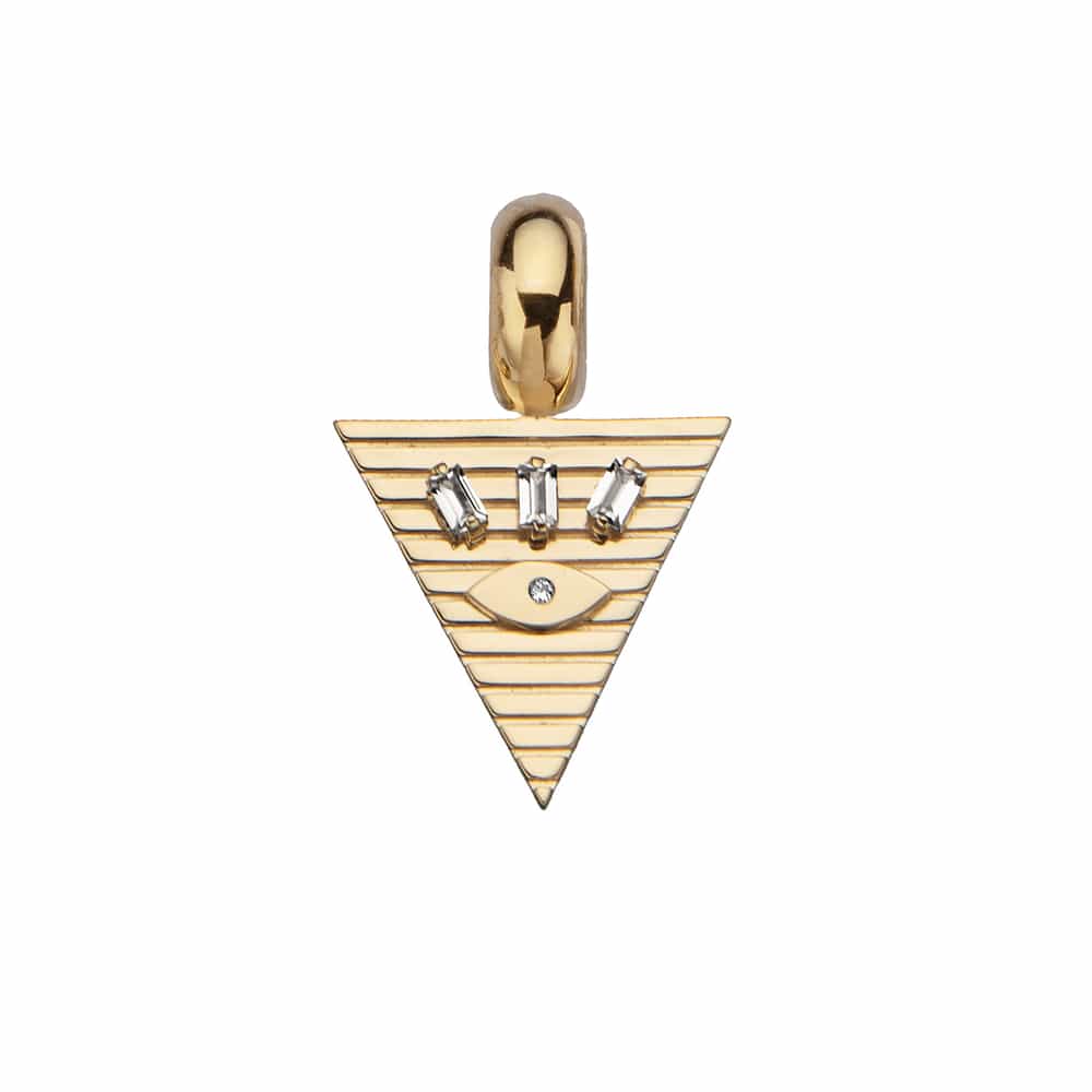 Jennifer Zeuner Annika Charm 18K Gold Plated Brass