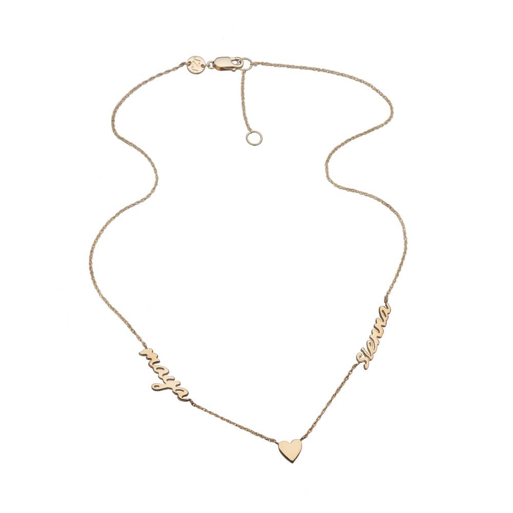 Jennifer Zeuner Avery Necklace gold vermeil / Two Names