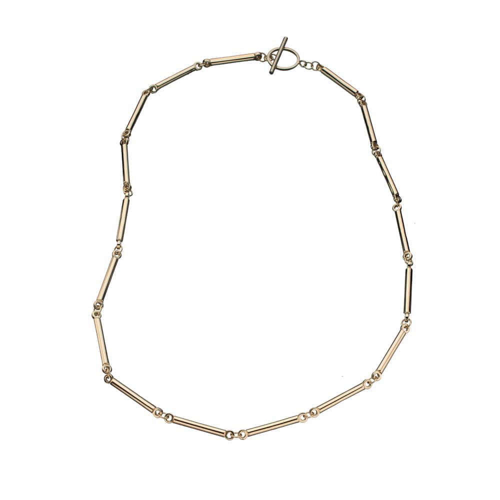 Jennifer Zeuner Bex Necklace 18k yellow gold plated sliver / 16"