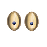 Jennifer Zeuner Jewelry Birdie Earrings gold vermeil / lapis