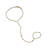 Jennifer Zeuner Brynn Handchain 18k Yellow Gold Plated Silver