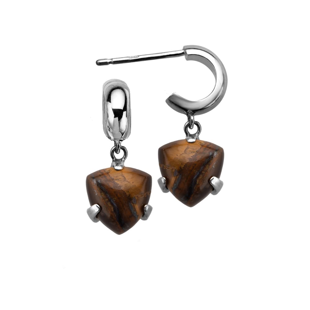 Jennifer Zeuner Callahan Earrings Sterling silver / Tiger's Eye