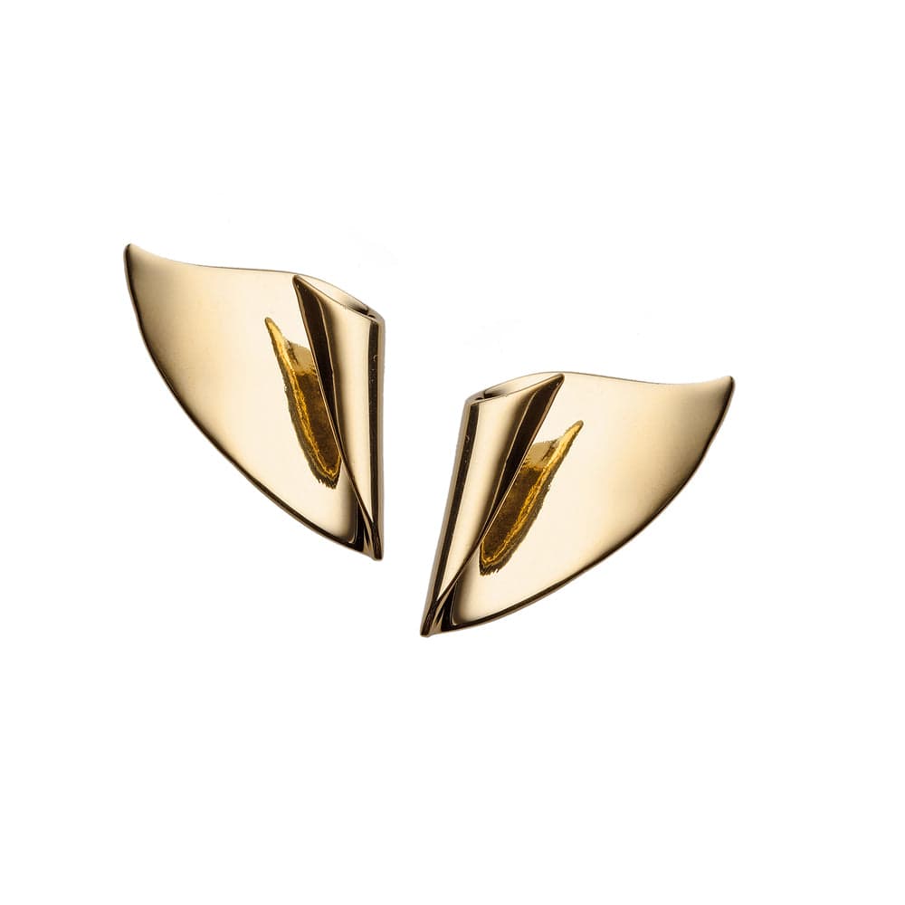 Jennifer Zeuner Carl Earrings 18k Yellow Gold Plated Silver