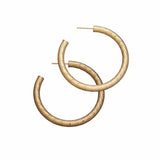 Jennifer Zeuner Jewelry Coley 2" Hoops 18k yellow gold plated silver