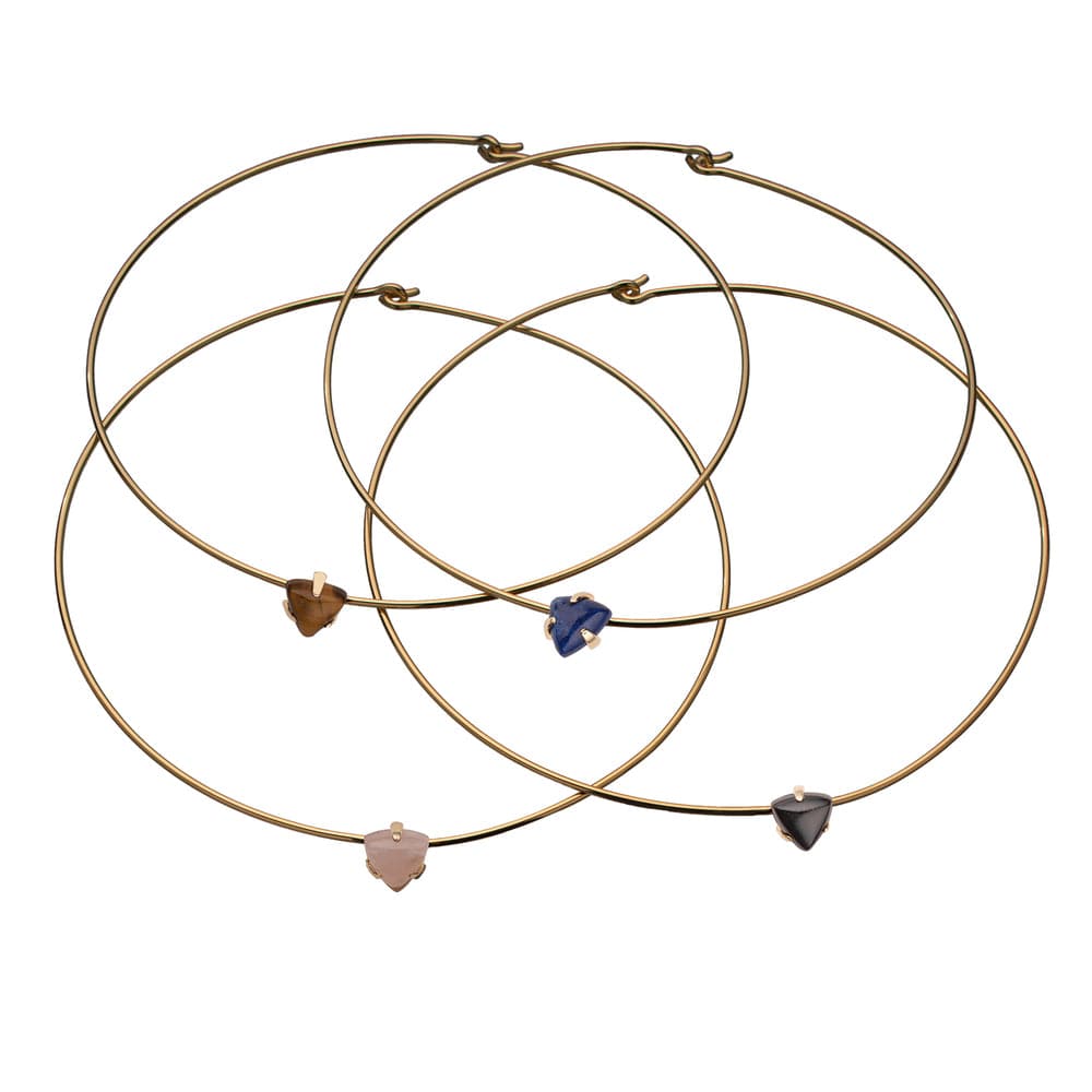 Jennifer Zeuner Cora Choker 18k Yellow Gold Plated Silver / Black Onyx