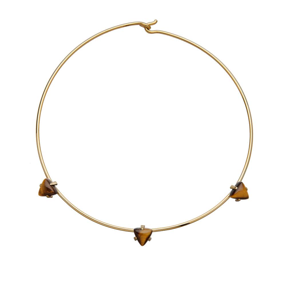 Jennifer Zeuner Cora Romy Choker 18k Yellow Gold Plated Silver