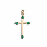 Jennifer Zeuner Cruz Charm gold vermeil / Malachite