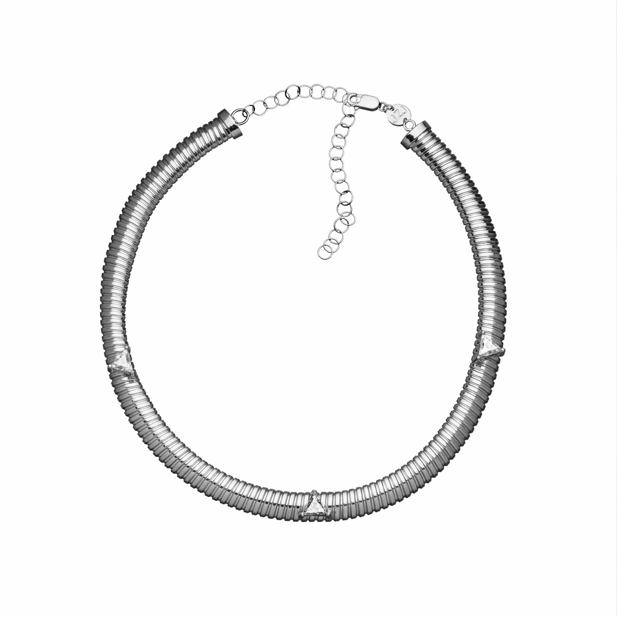 Jennifer Zeuner Jewelry Crystal Choker sterling silver