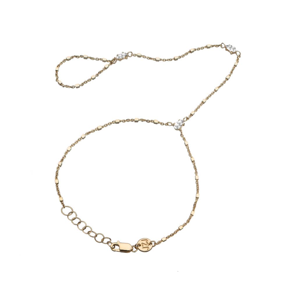 Jennifer Zeuner Dakota Handchain Gold Vermeil