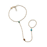 Jennifer Zeuner Daphne Handchain 18k Yellow Gold Plated Silver