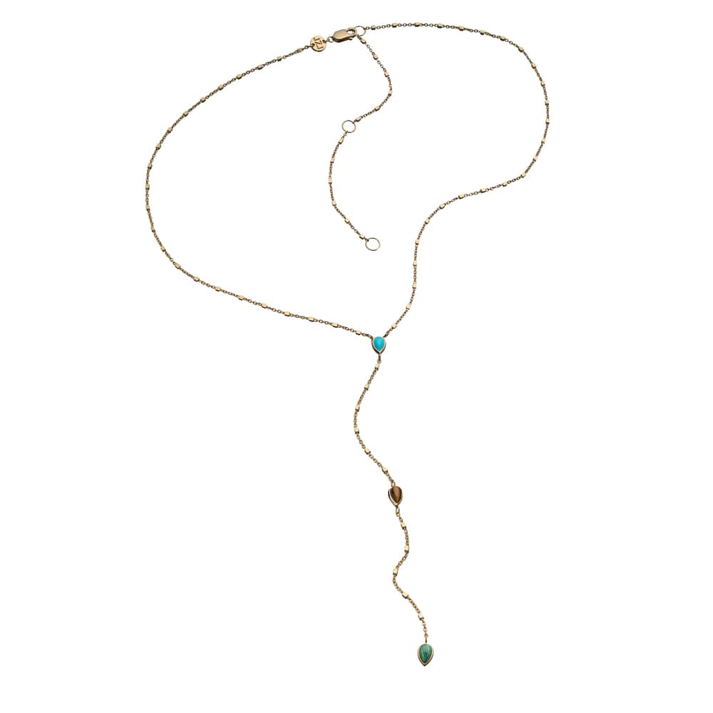 Jennifer Zeuner Daphne Lariat 18k Yellow Gold Plated Silver